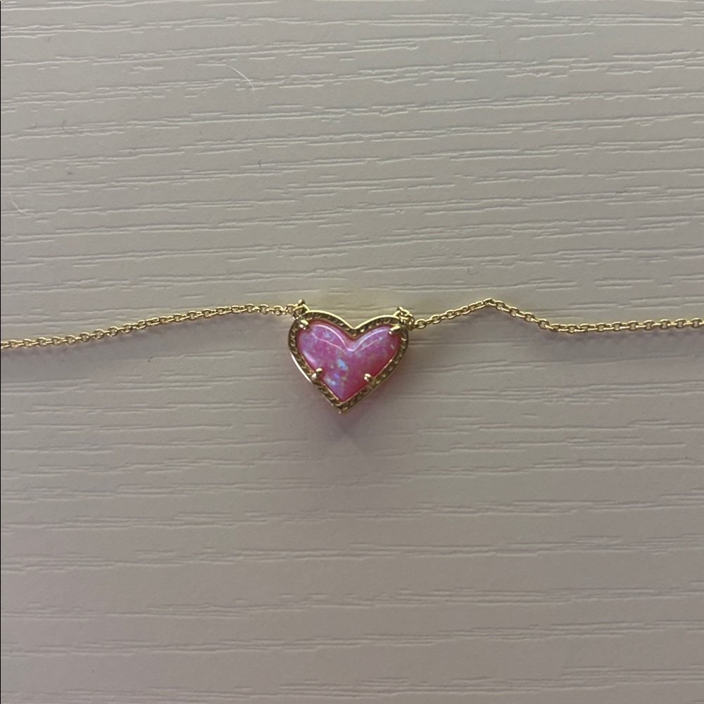 Kendra Scott Pink Heart Necklace